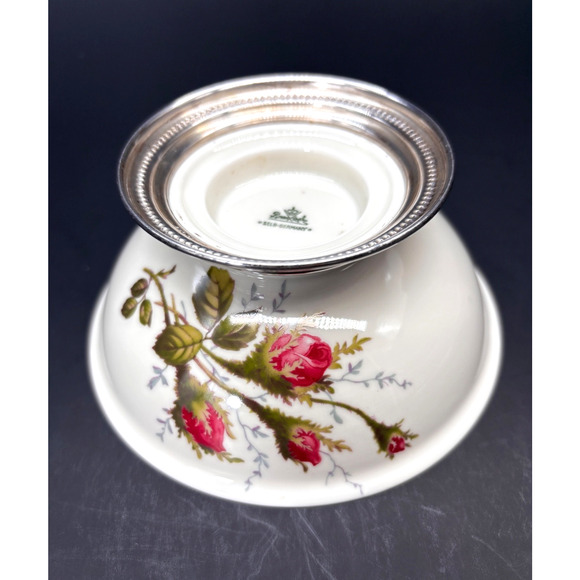 Vintage Rosenthal Porcelain Bowl Footed Sterling Silver Base, Selb-Germany 5.5" - Picture 6 of 16